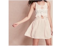 dusty rose mini dress